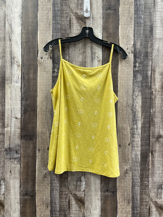 Top Sleeveless By Sonoma In Gold, Size: L