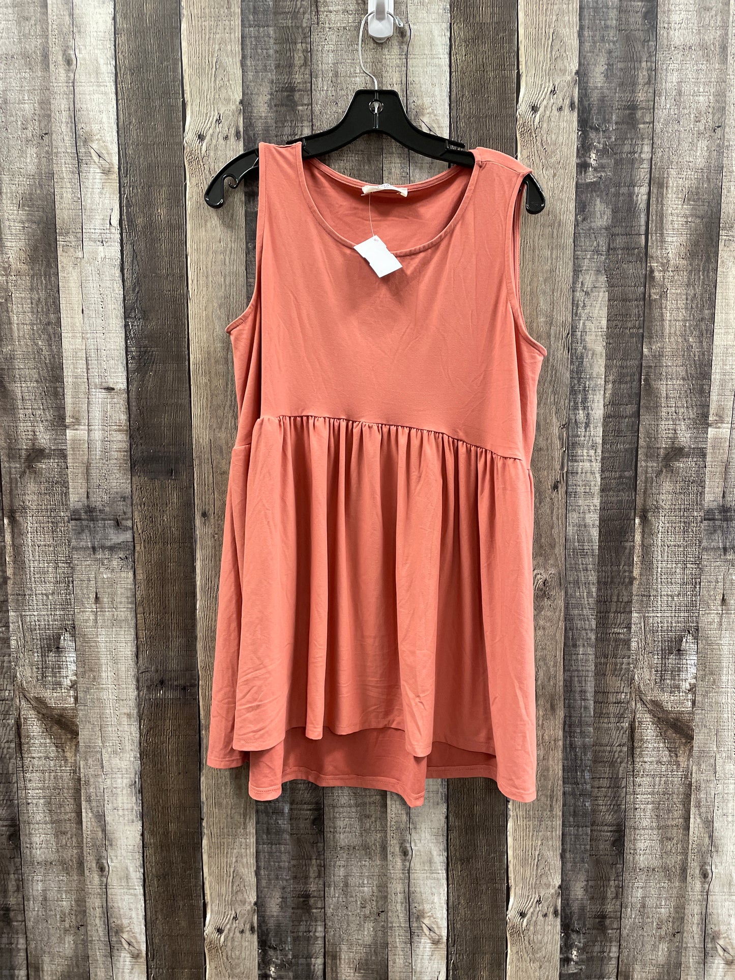 Tunic Sleeveless By Zenana Outfitters In Orange, Size: Xl