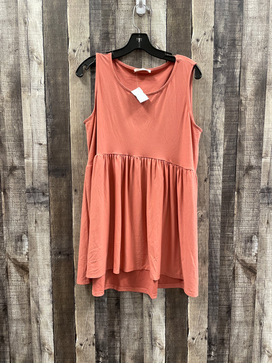 Tunic Sleeveless By Zenana Outfitters In Orange, Size: Xl