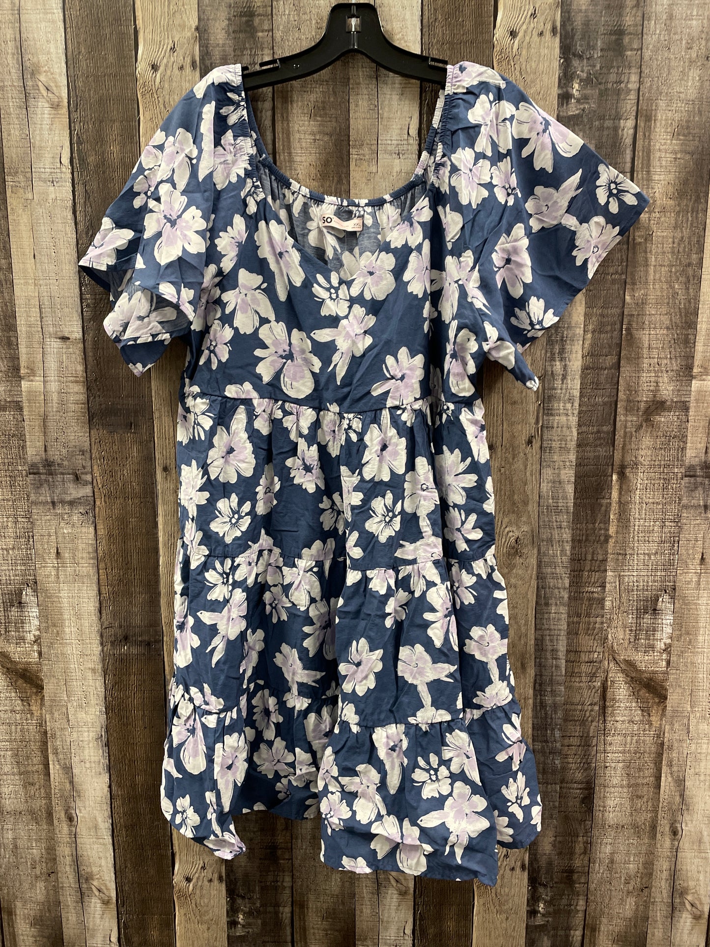 Dress Casual Midi By So In Floral Print, Size: Xxl