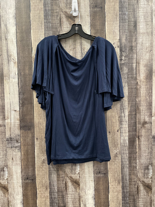 Top Short Sleeve By Cme In Navy, Size: 2x