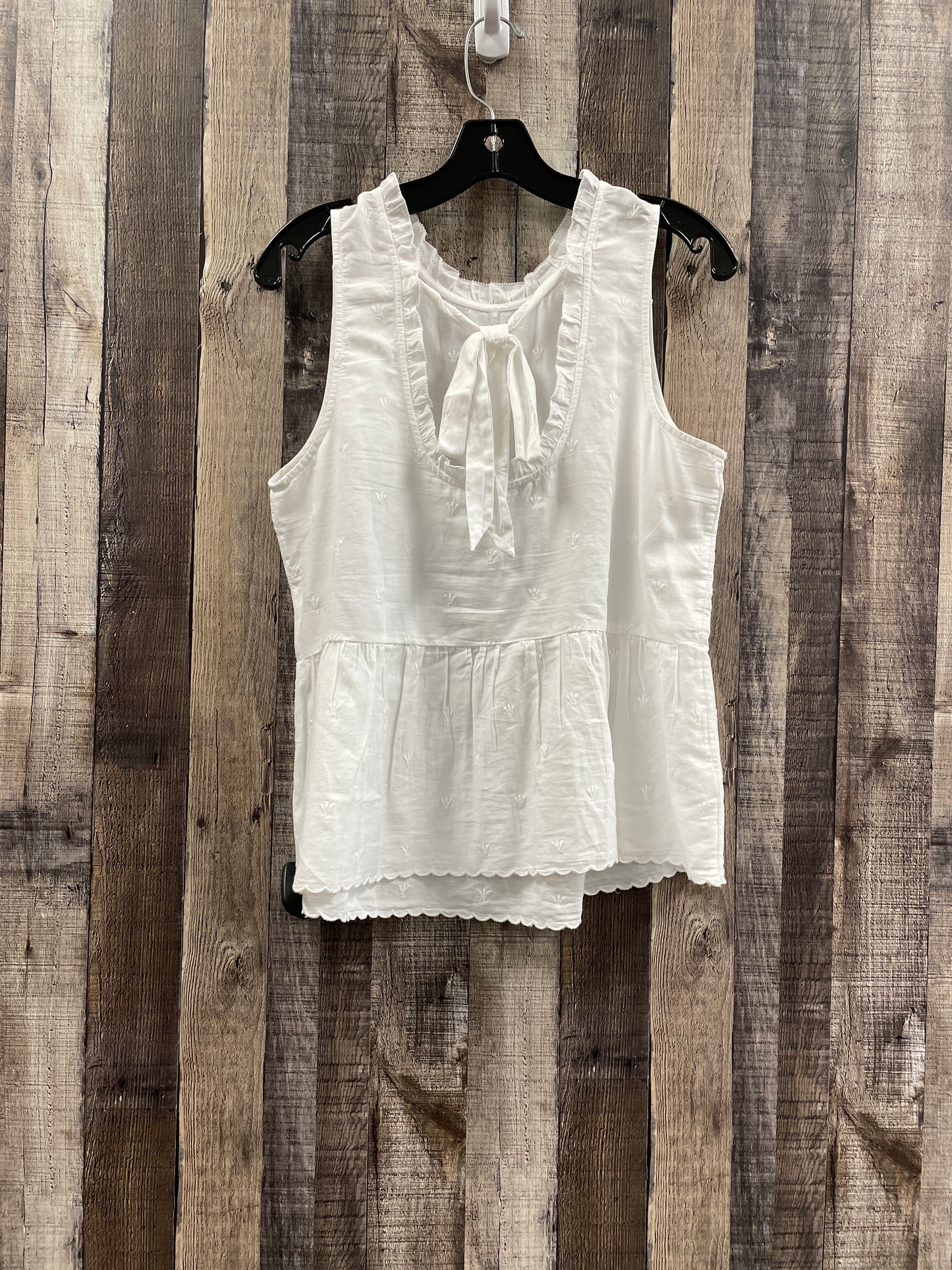 Top Sleeveless By Loft In White, Size: S