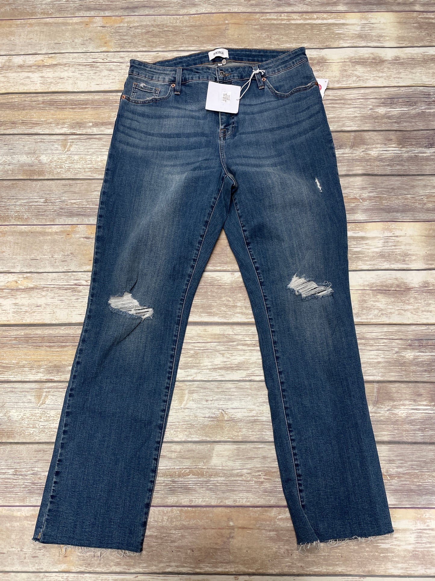 Jeans Straight By Pistola In Blue Denim, Size: 16