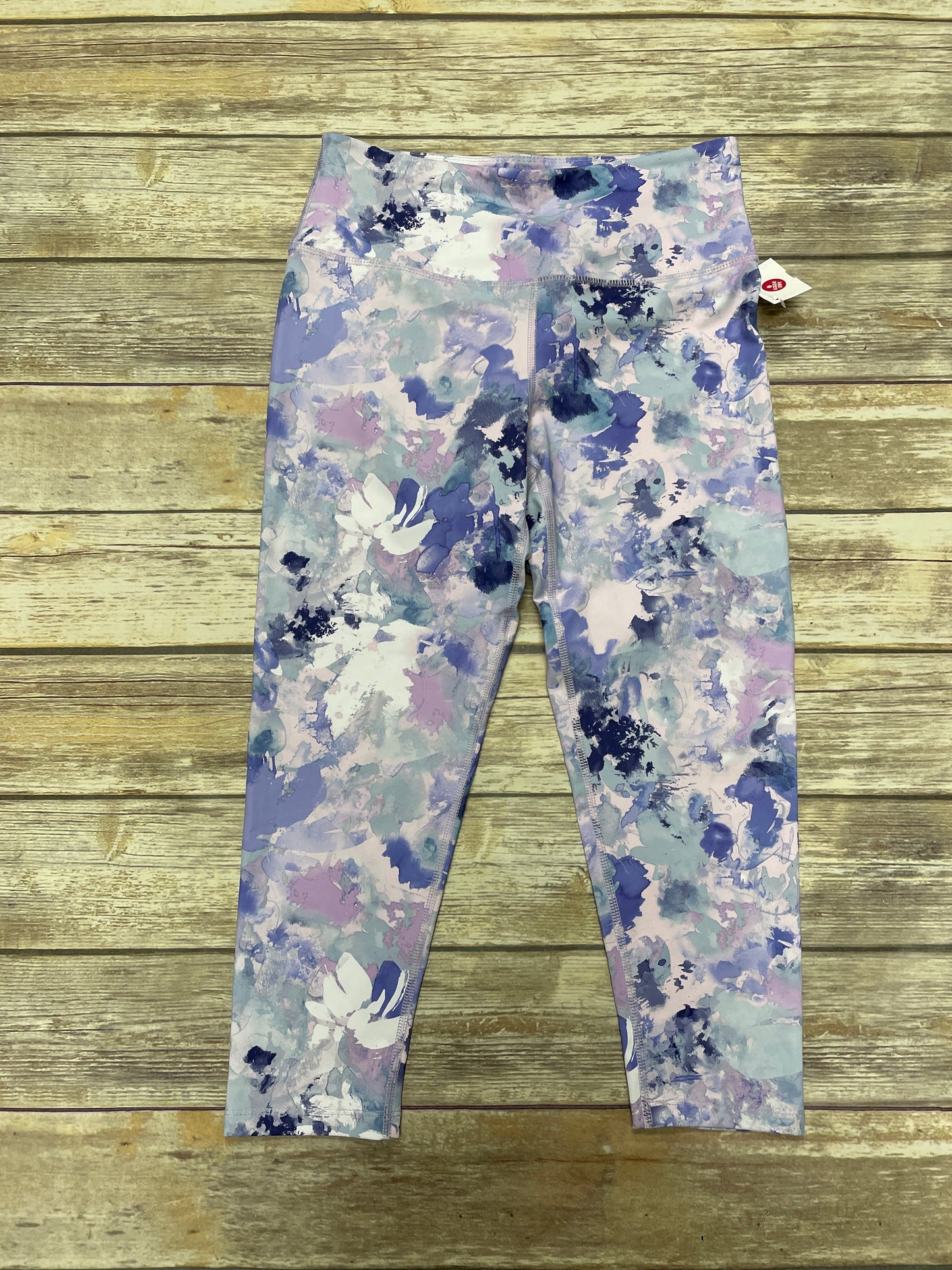 Athletic Leggings Capris By Layer 8 In Tie Dye Print, Size: M