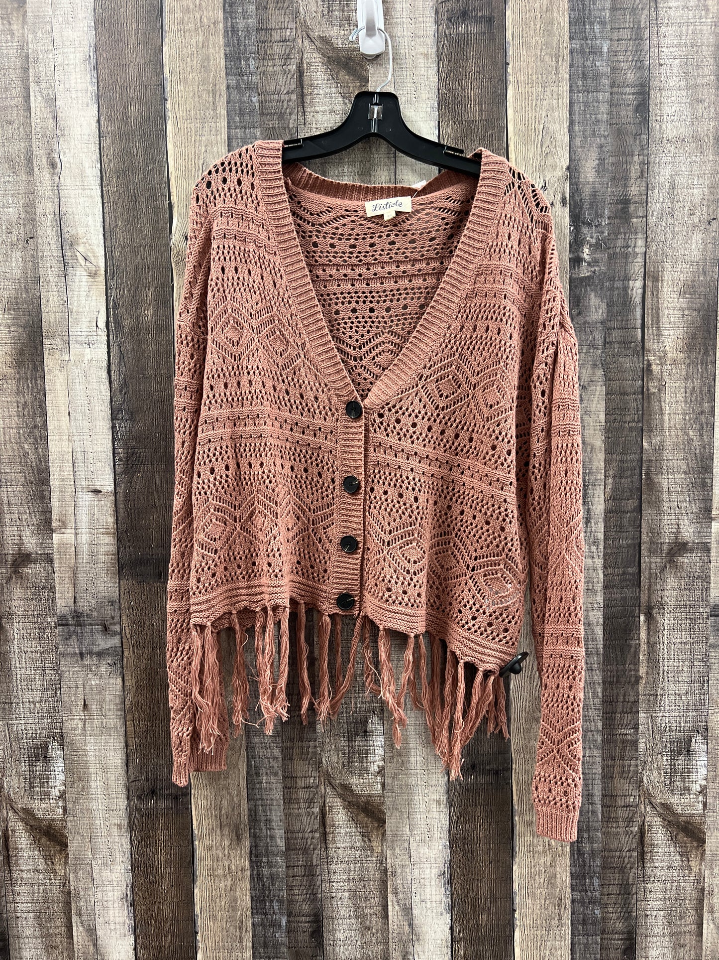 Sweater Cardigan By Listicle In Rose Gold, Size: M