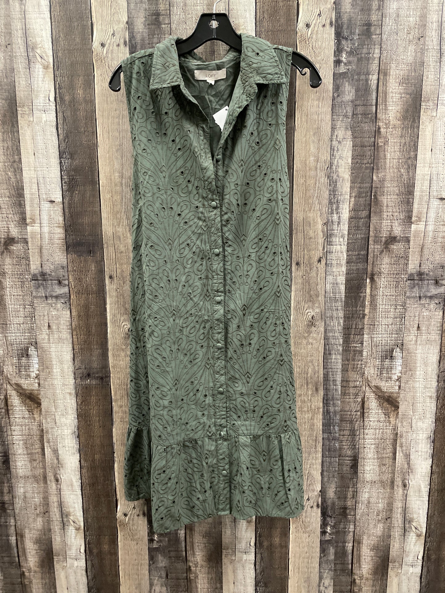 Dress Casual Midi By Loft In Green, Size: Xxl