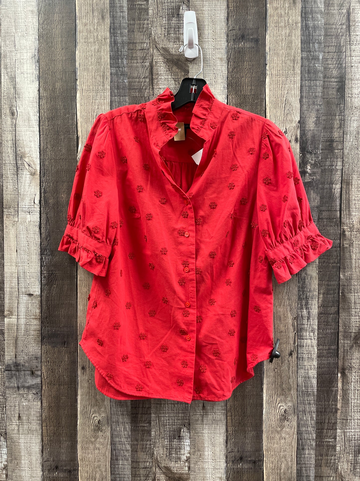 Top Short Sleeve By Ann Taylor In Red, Size: Xs