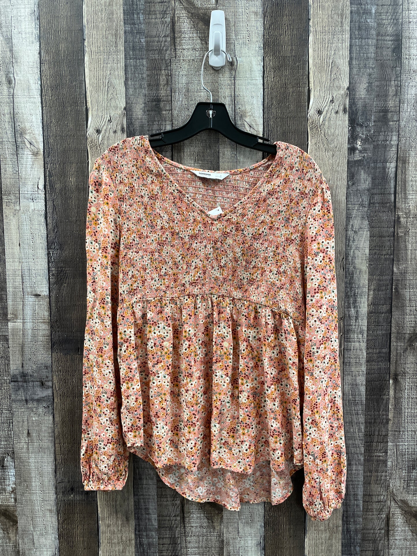 Top Long Sleeve By Sonoma In Orange, Size: S