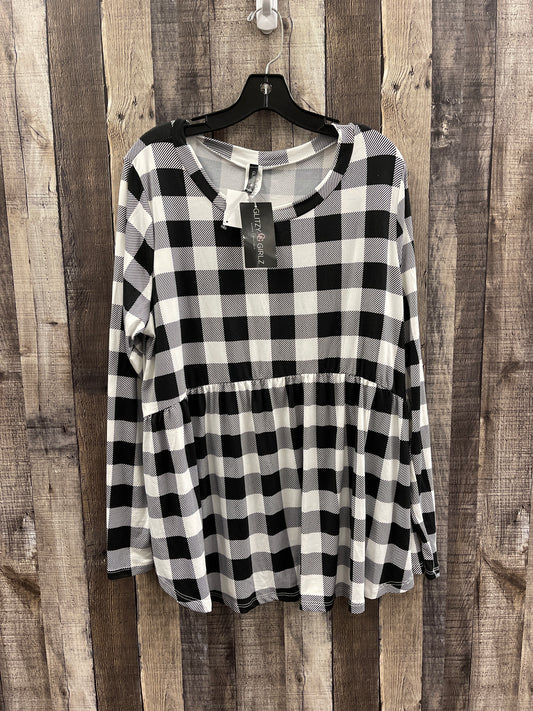 Tunic Long Sleeve By Cme In Plaid Pattern, Size: Xl