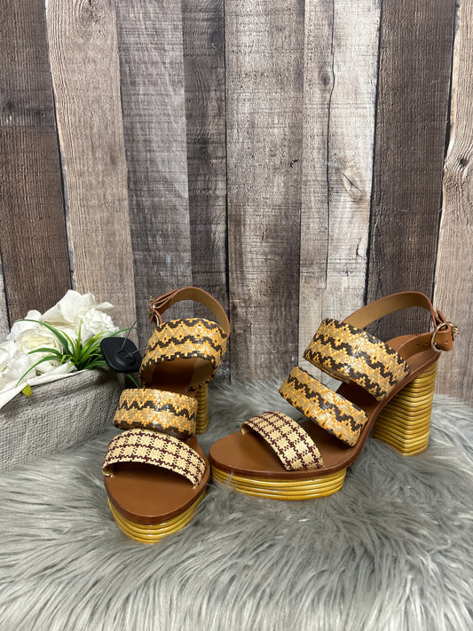 Sandals Designer By Tory Burch In Brown, Size: 8.5