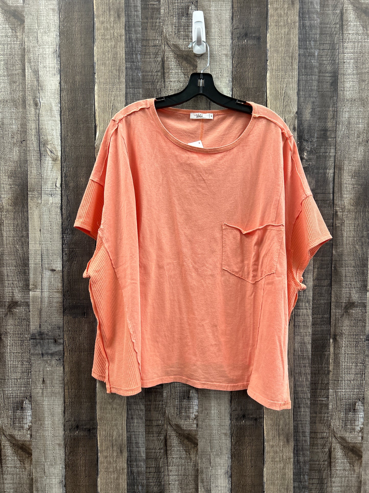 Top Short Sleeve By Cme In Orange, Size: S