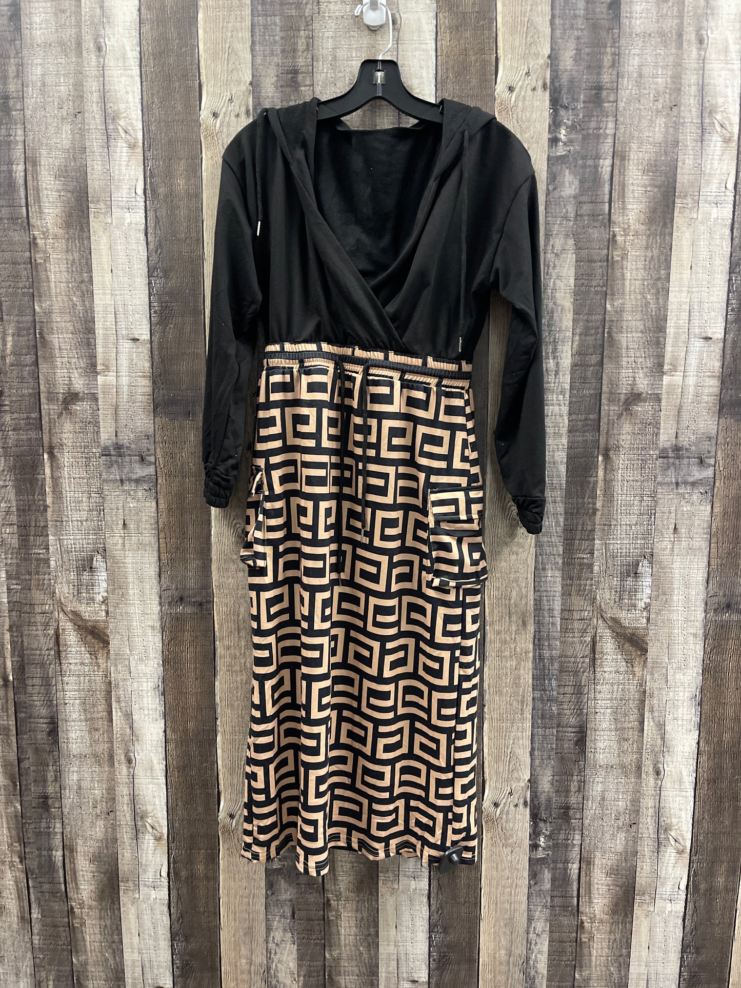 Dress Casual Maxi By Cme In Black & Gold, Size: S