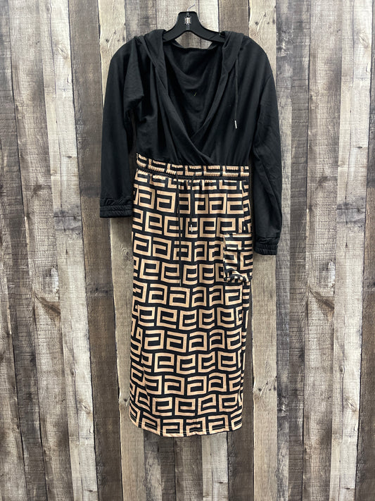 Dress Casual Maxi By Cme In Black & Gold, Size: M