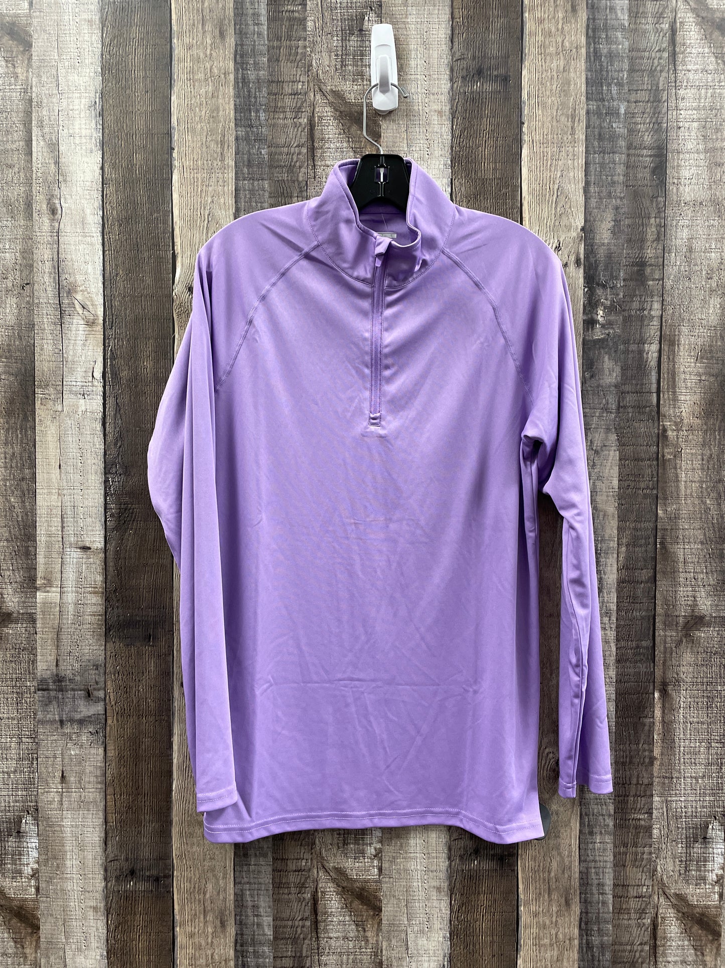 Athletic Top Long Sleeve Collar By Cmf In Purple, Size: S