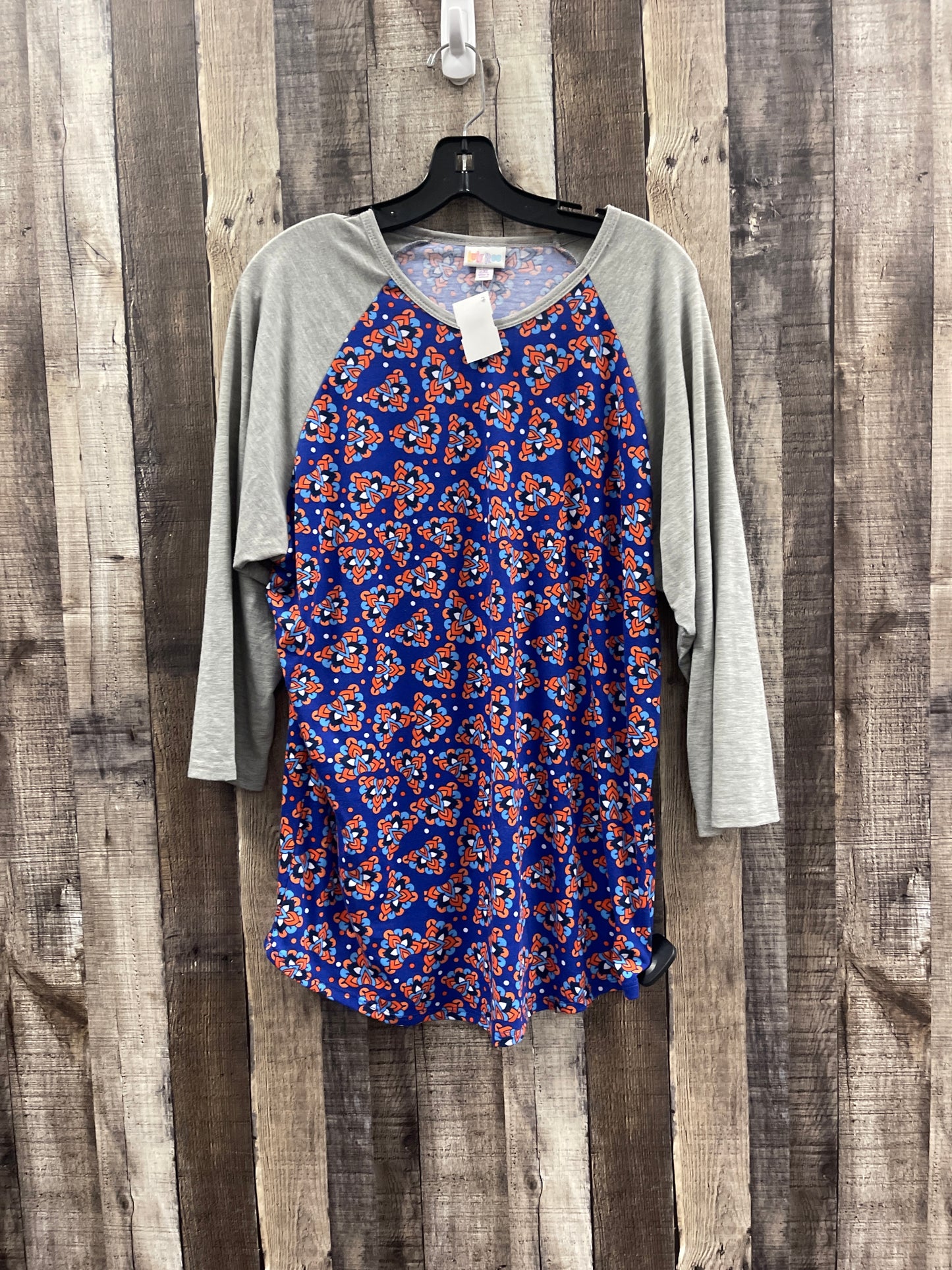 Top Long Sleeve By Lularoe In Multi-colored, Size: 2x