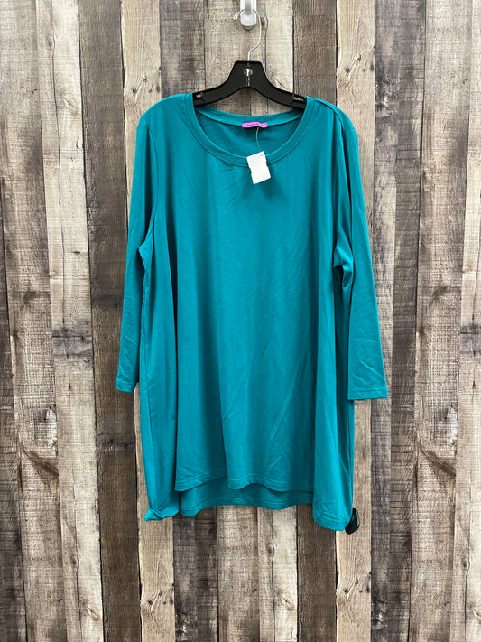 Top Long Sleeve By Cme In Teal, Size: Xxxl