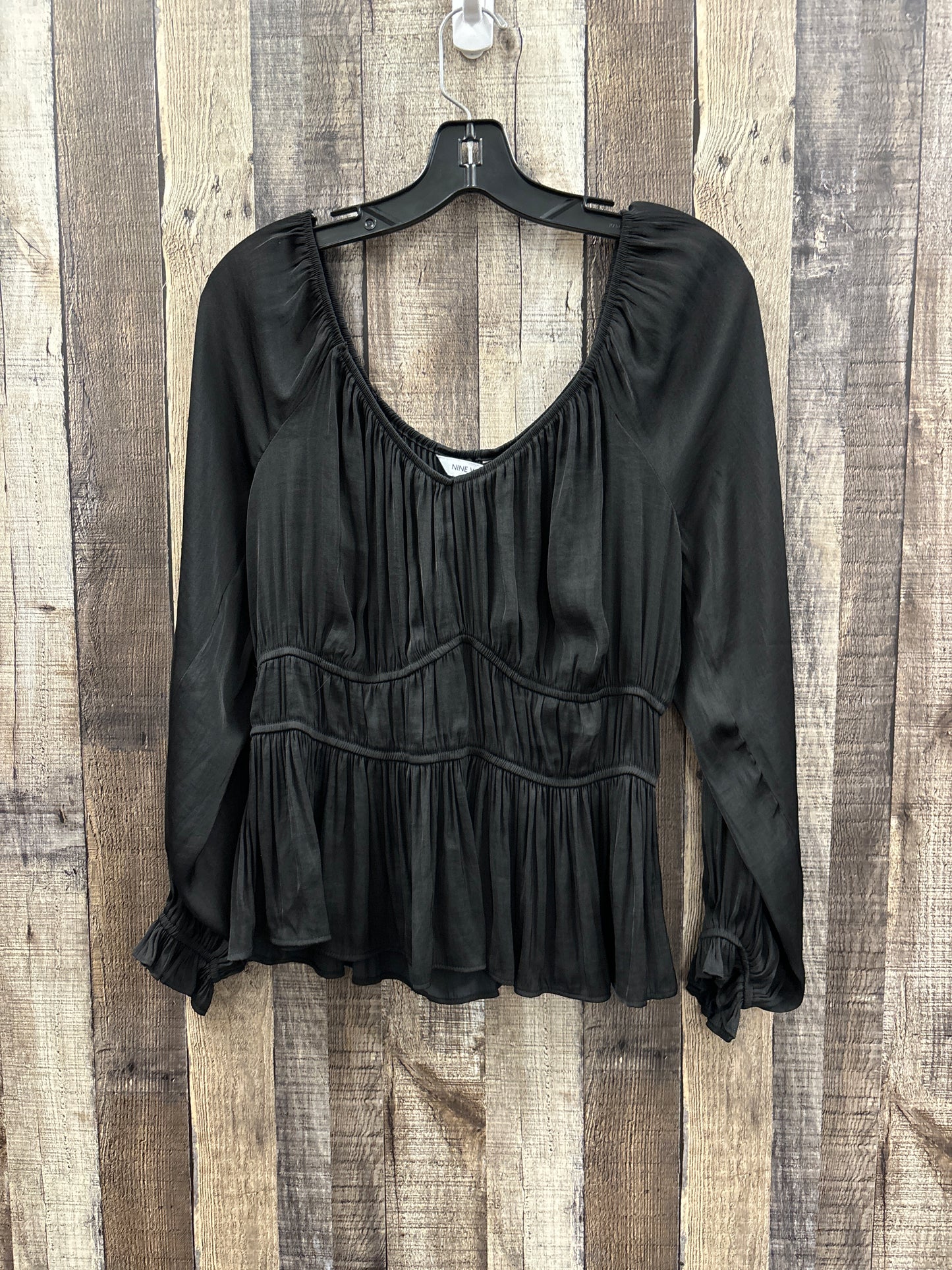 Top Long Sleeve By Nine West In Black, Size: L