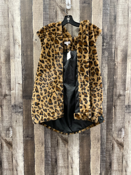 Vest Faux Fur & Sherpa By Cme In Animal Print, Size: L