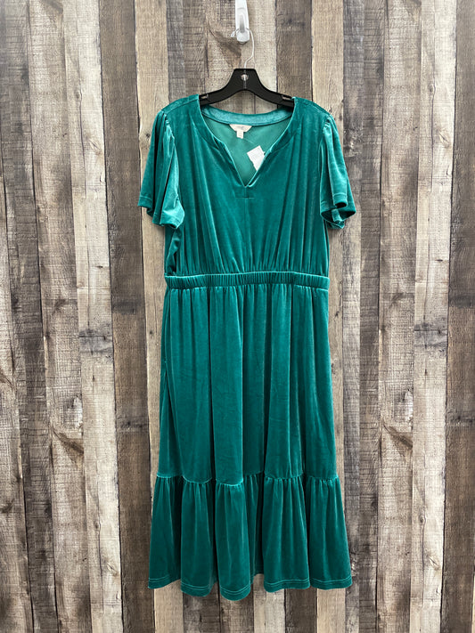 Dress Casual Midi By Terra & Sky In Green, Size: L