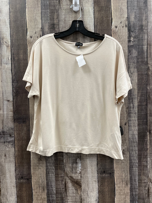 Top Short Sleeve Basic By Buckle Black In Beige, Size: M