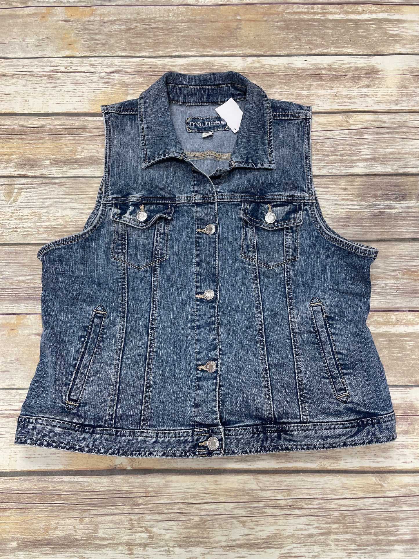 Vest Other By Maurices In Blue Denim, Size: Xl