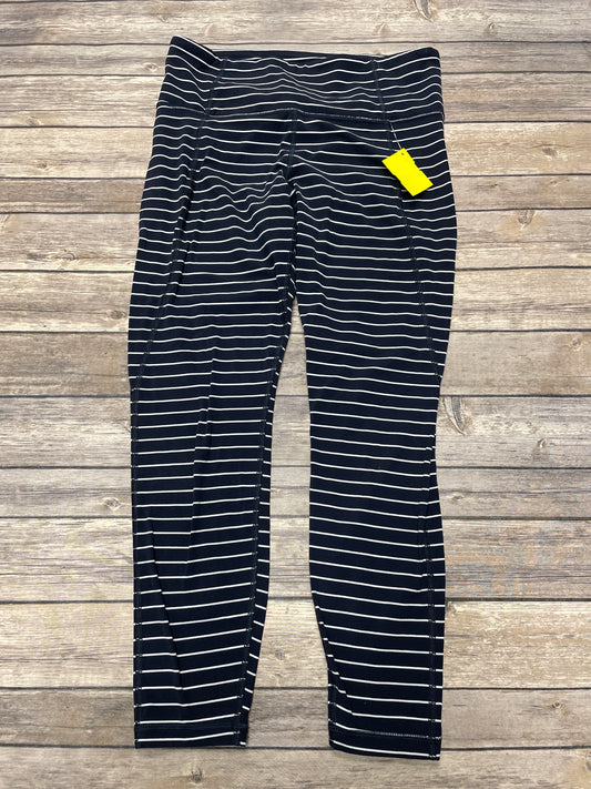 Athletic Leggings By Athleta In Striped Pattern, Size: M