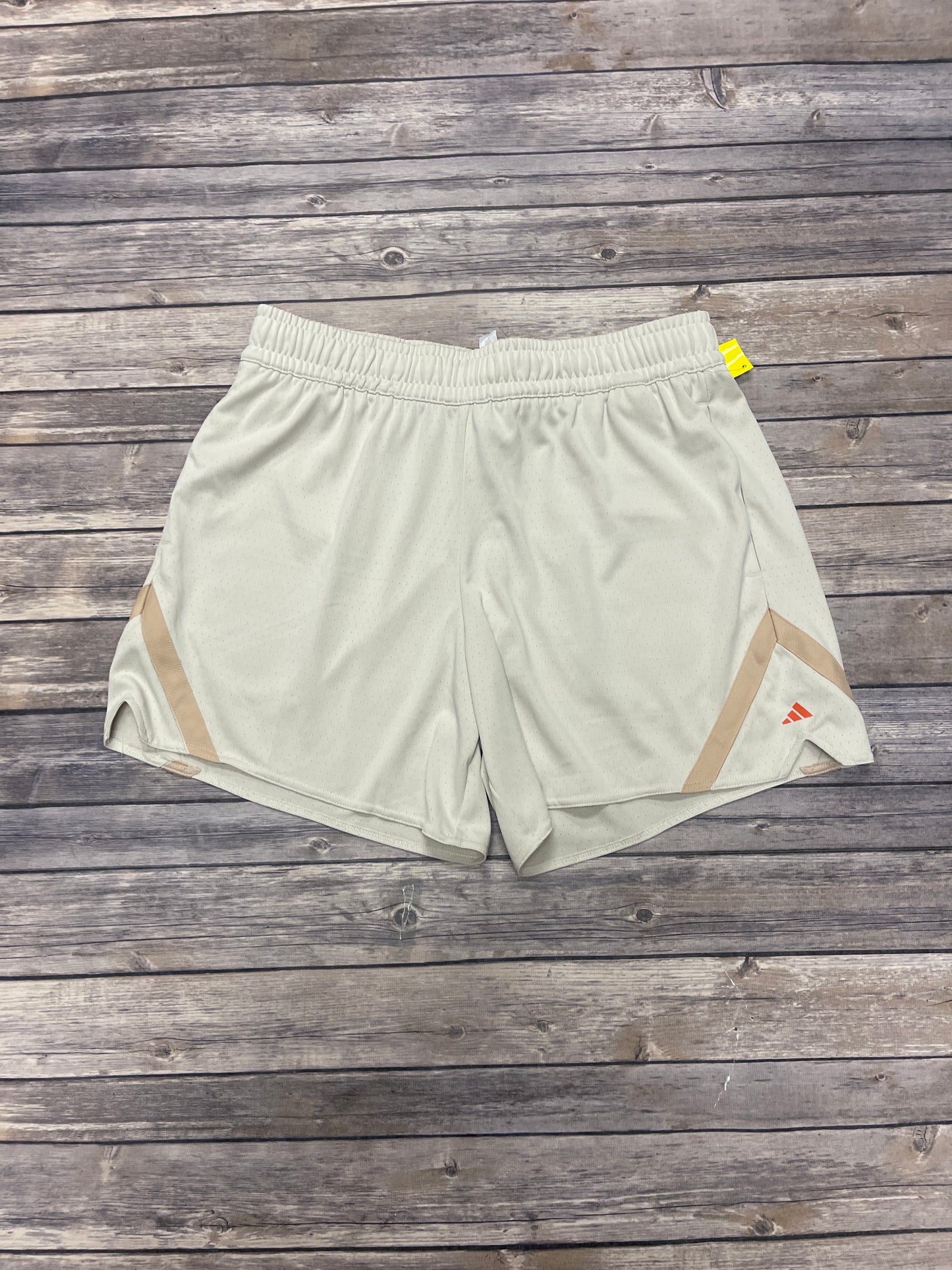 Athletic Shorts By Adidas In Cream, Size: M