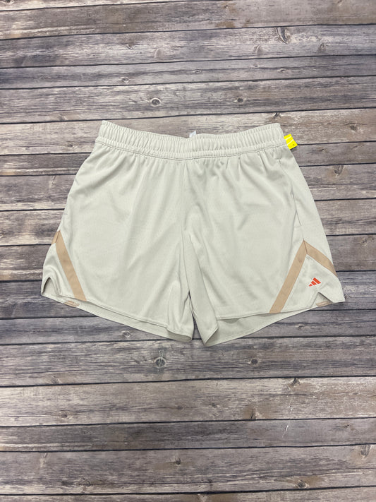 Athletic Shorts By Adidas In Cream, Size: M