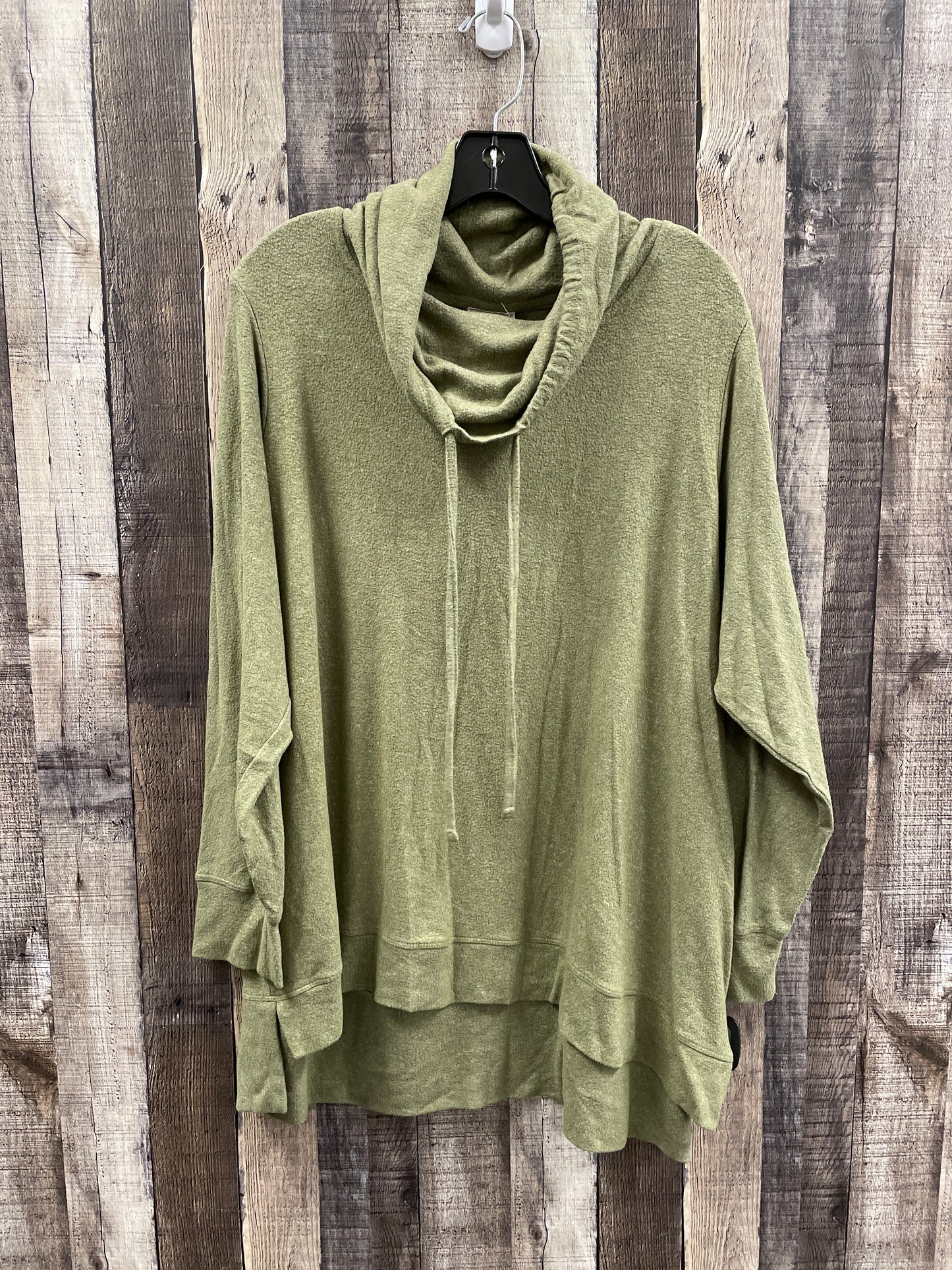 Top Long Sleeve By Cmf In Green, Size: 1x