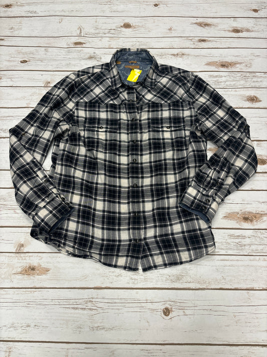 Top Long Sleeve By Jachs Girlfirend In Plaid Pattern, Size: M