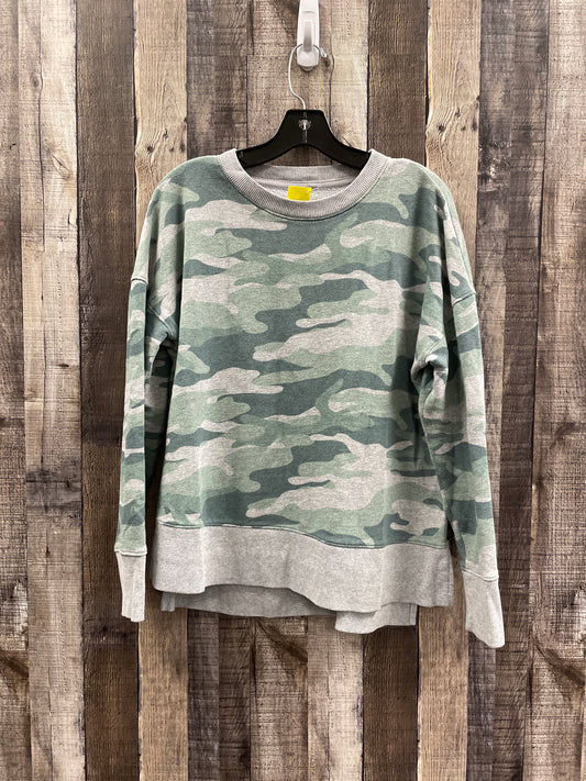 Sweatshirt Crewneck By Time And Tru In Camouflage Print, Size: M