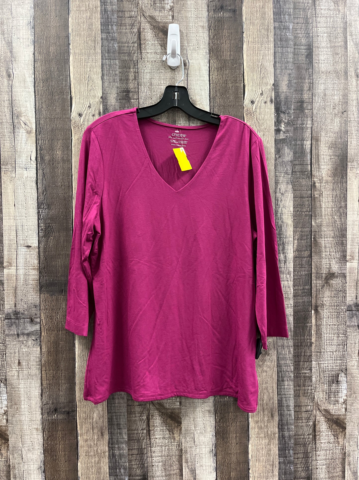 Top Long Sleeve By Chicos In Purple, Size: L