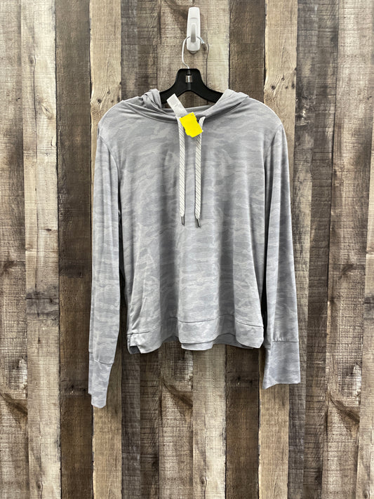 Athletic Top Long Sleeve Collar By Members Mark In Grey, Size: M