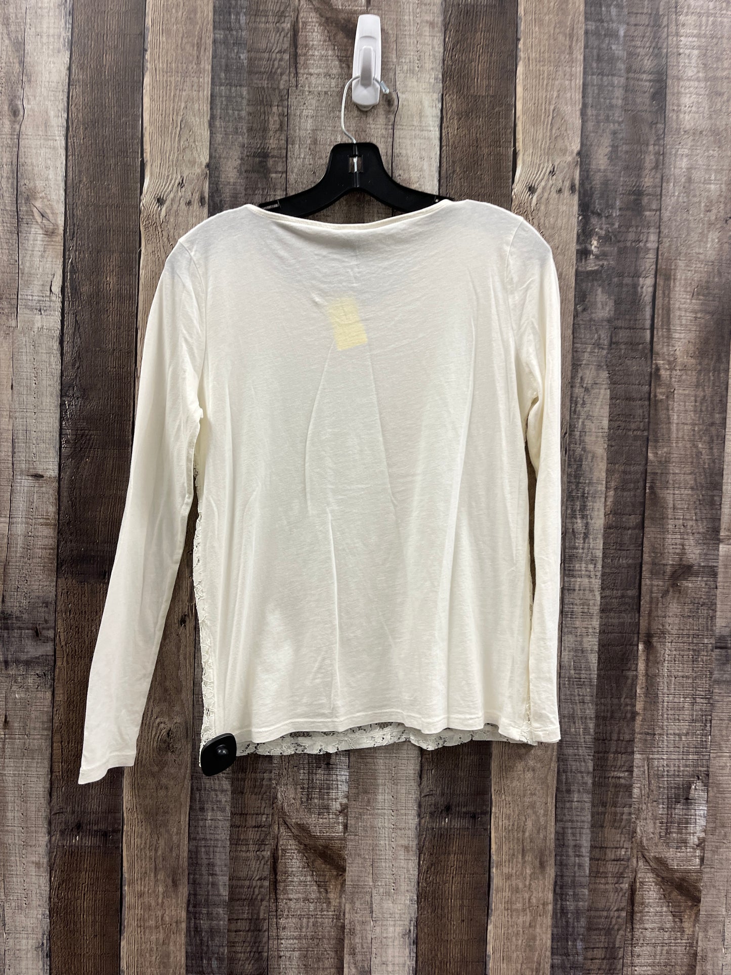 Top Long Sleeve By Ann Taylor In Cream, Size: S