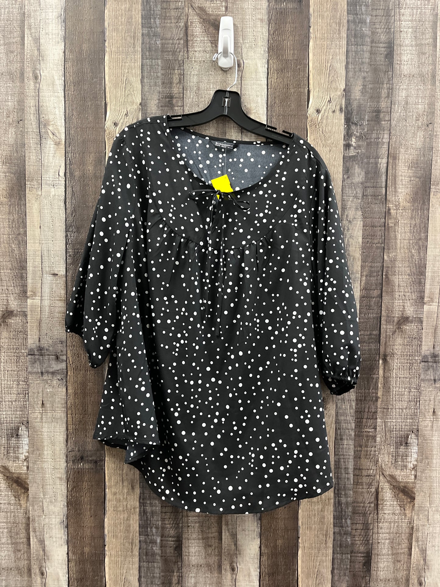 Blouse 3/4 Sleeve By Cme In Polkadot Pattern, Size: Xl