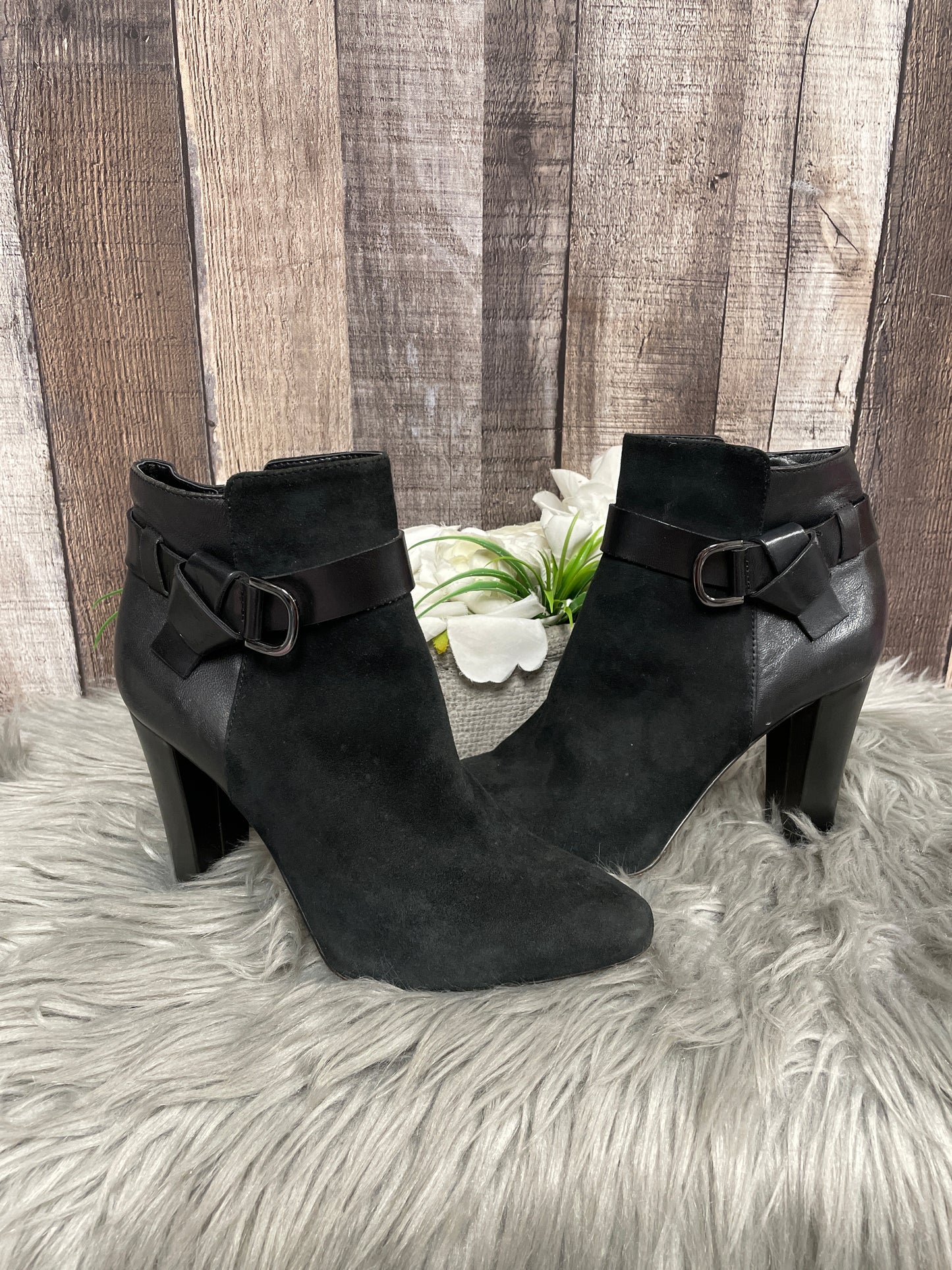 Boots Ankle Heels By White House Black Market In Black, Size: 6.5