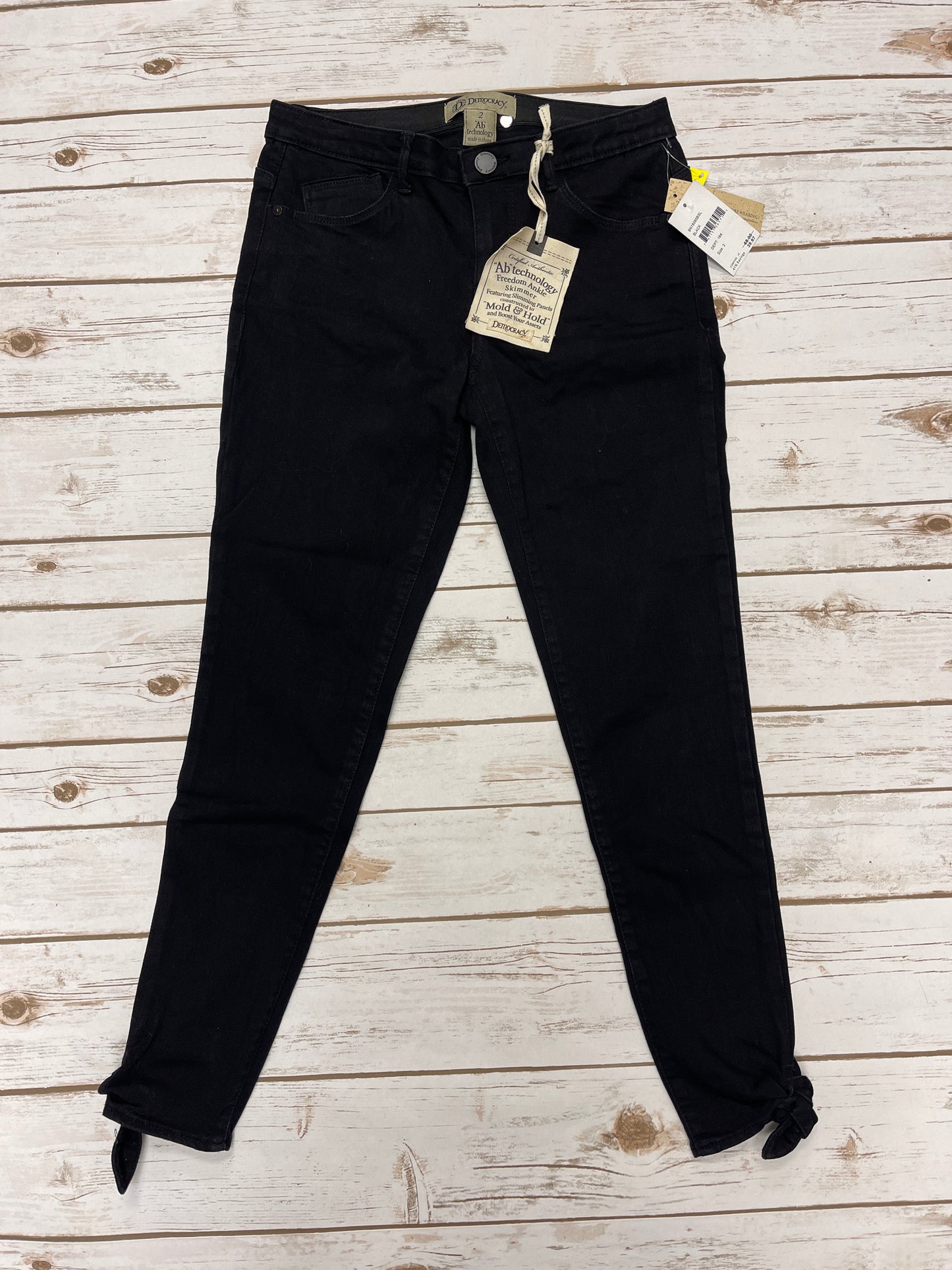 Jeans Skinny By Democracy In Black Denim, Size: 2