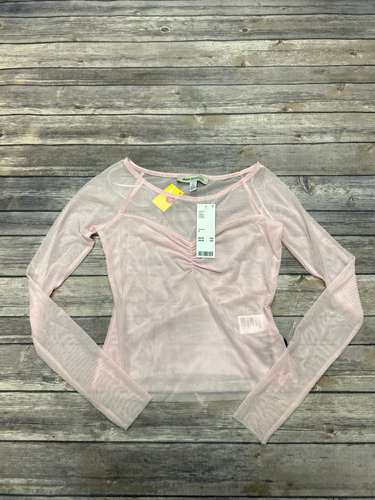 Top Long Sleeve By Urban Outfitters In Pink, Size: S