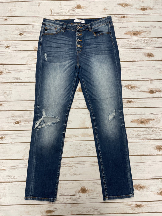 Jeans Skinny By Kancan In Blue Denim, Size: 12