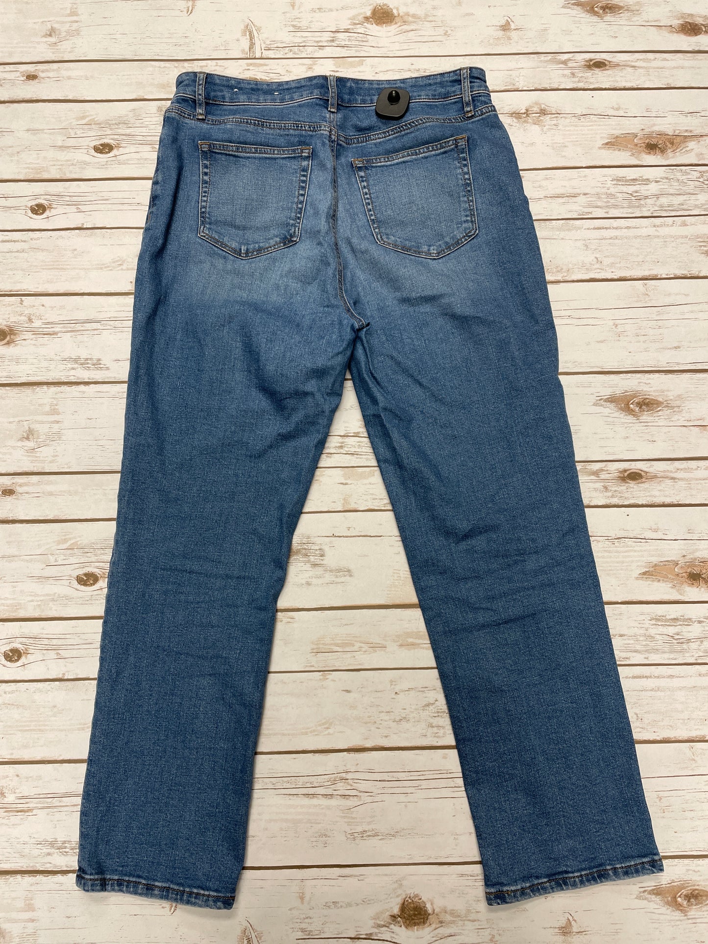 Jeans Straight By Loft In Blue Denim, Size: 8