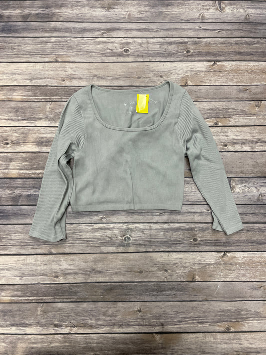 Top Long Sleeve By By Together In Grey, Size: M