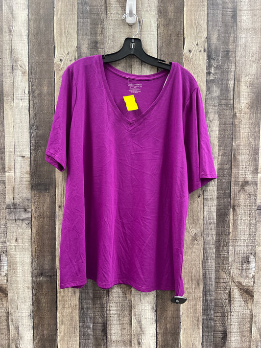 Top Short Sleeve By Lane Bryant In Purple, Size: 1x