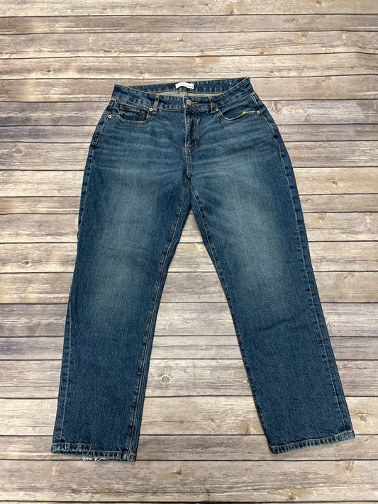 Jeans Boyfriend By Loft In Blue Denim, Size: 4