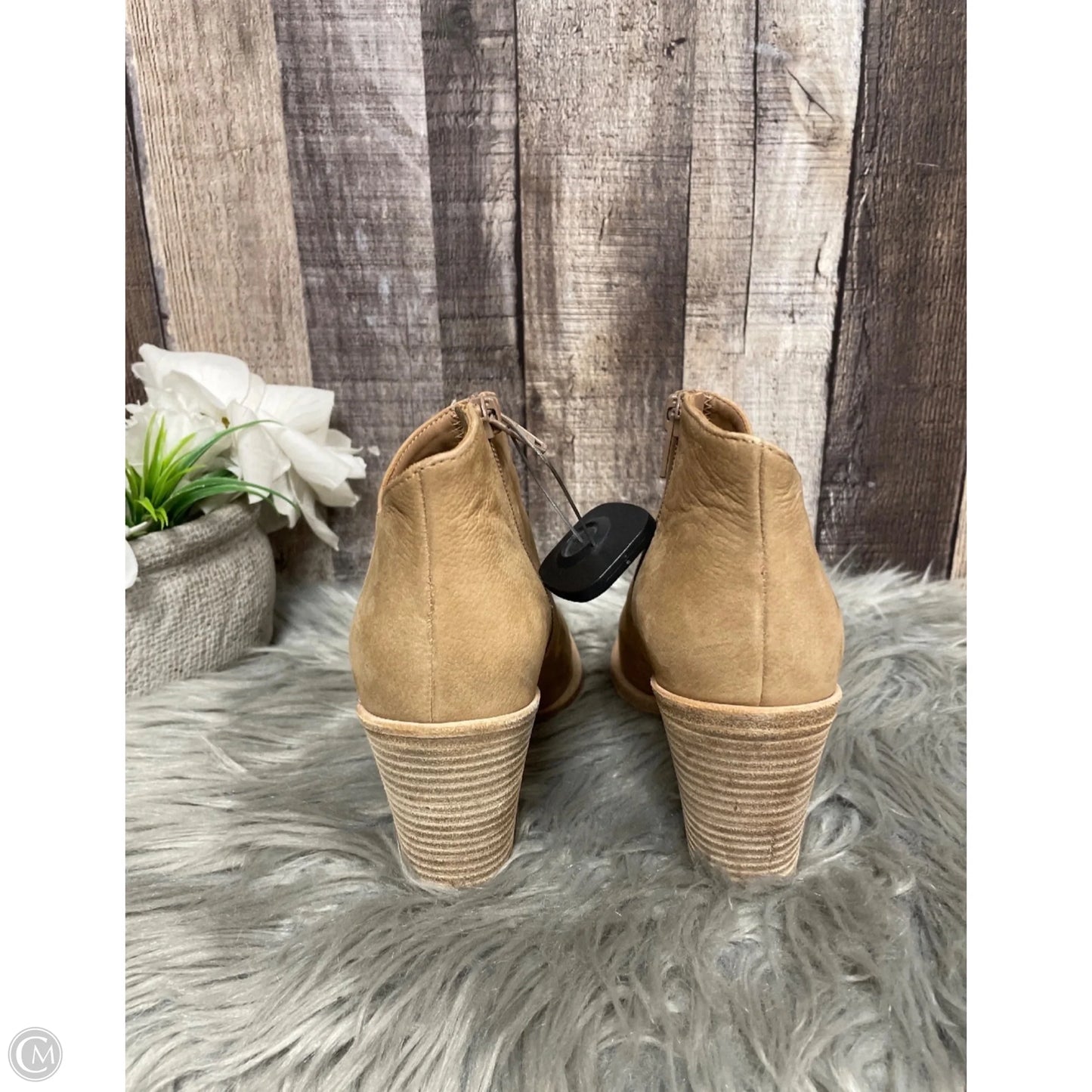 Boots Ankle Heels By Vince In Tan, Size: 8.5