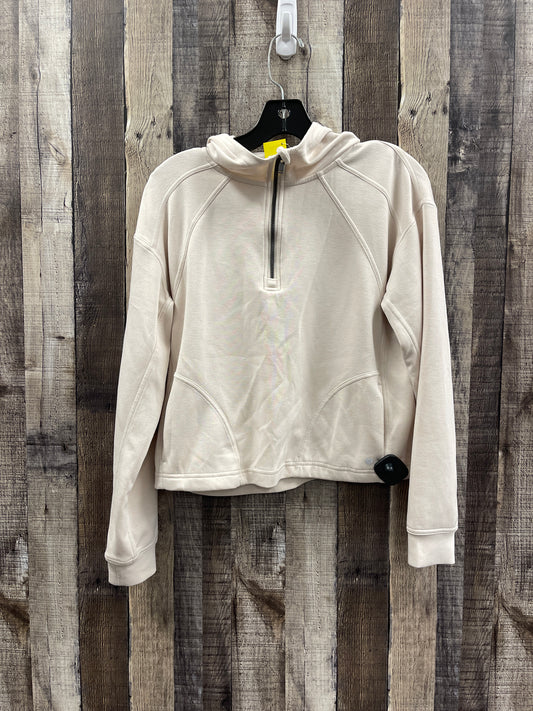 Athletic Sweatshirt Hoodie By Layer 8 In Ivory, Size: S