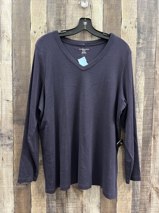 Top Long Sleeve By Lands End In Purple, Size: 2x