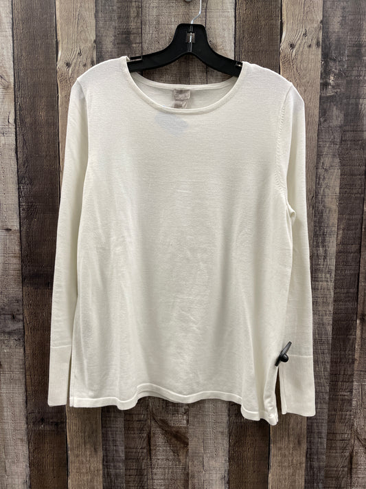 Top Long Sleeve By Chicos In Ivory, Size: L