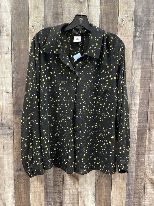 Blouse Long Sleeve By Cabi In Black, Size: L