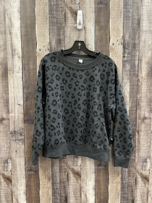 Sweatshirt Crewneck By Old Navy In Animal Print, Size: M