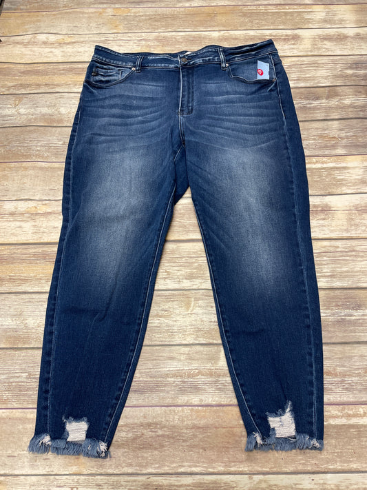 Jeans Skinny By Kancan In Blue Denim, Size: 20